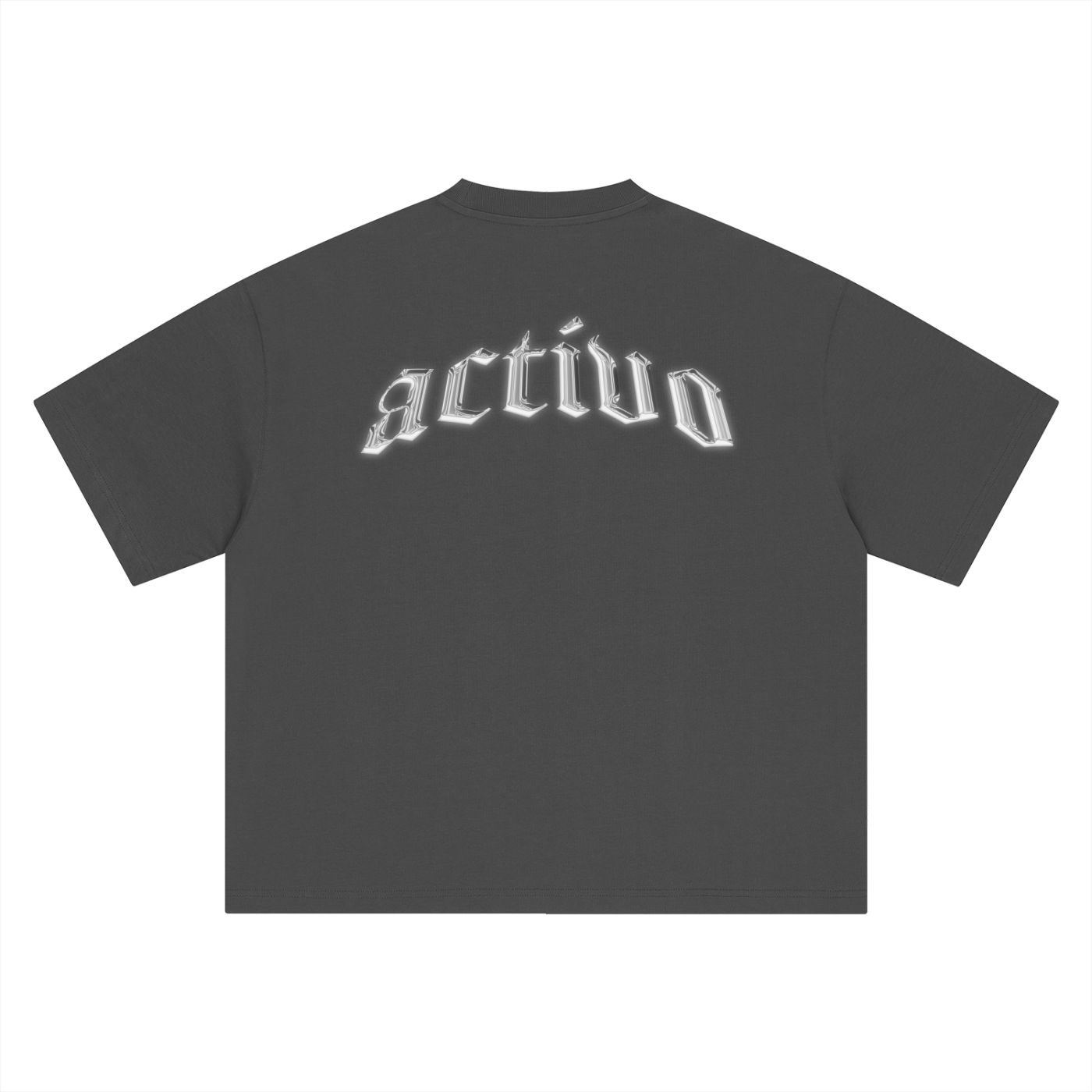 Gray on Gray Chrome Boxy T-Shirt