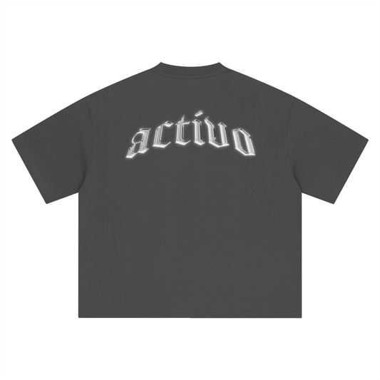 Gray on Gray Chrome Boxy T-Shirt