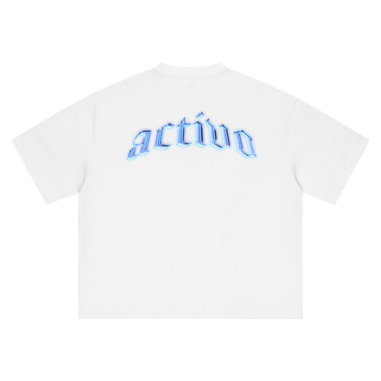 Chrome Azul Activo Boxy Tee