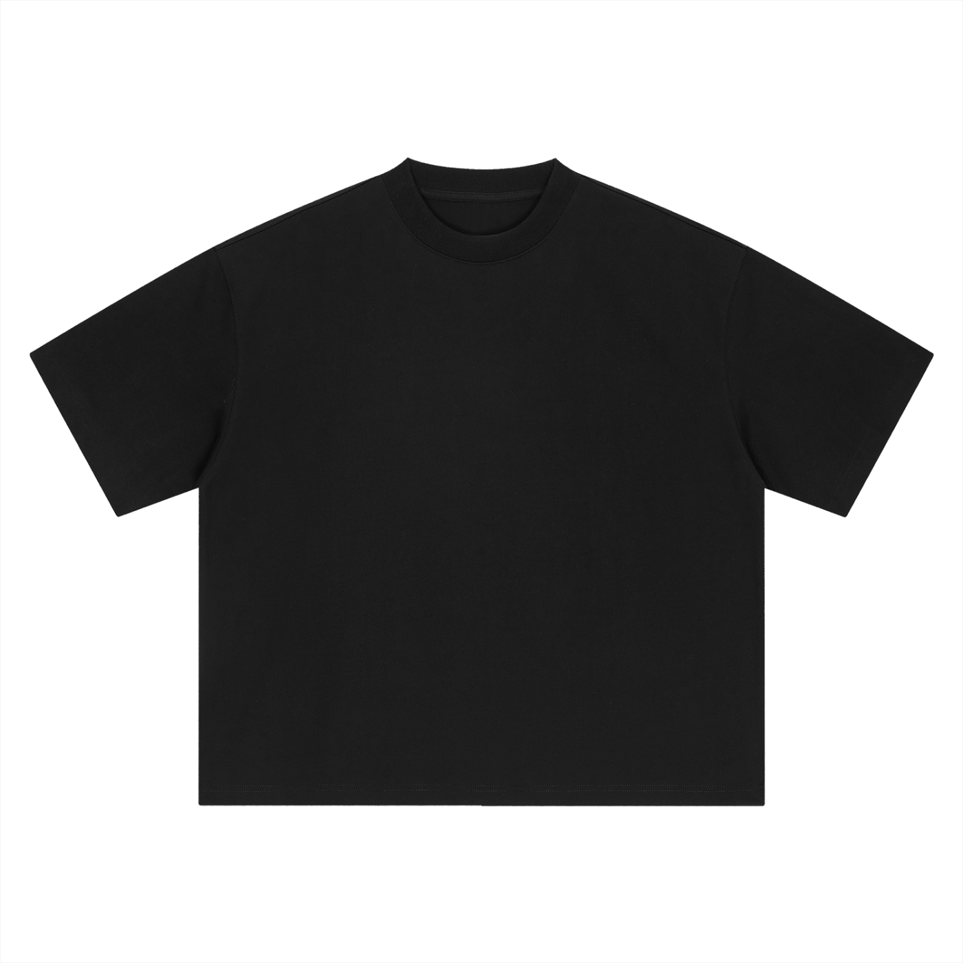 Black on Gray Chrome Boxy Tee