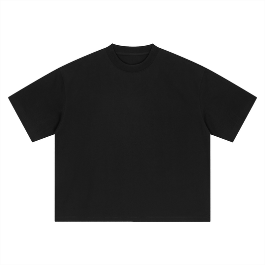 Black on Gray Chrome Boxy Tee